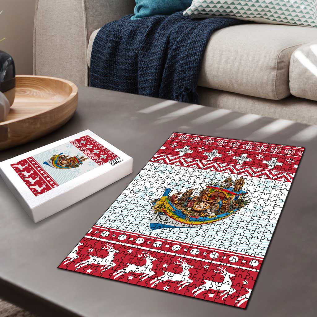 Malta Christmas Puzzle Presepju Nativity Scene on Luzzu Boat - Wonder Print Shop