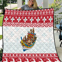 Malta Christmas Quilt Presepju Nativity Scene on Luzzu Boat - Wonder Print Shop