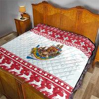 Malta Christmas Quilt Presepju Nativity Scene on Luzzu Boat - Wonder Print Shop