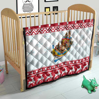 Malta Christmas Quilt Presepju Nativity Scene on Luzzu Boat - Wonder Print Shop