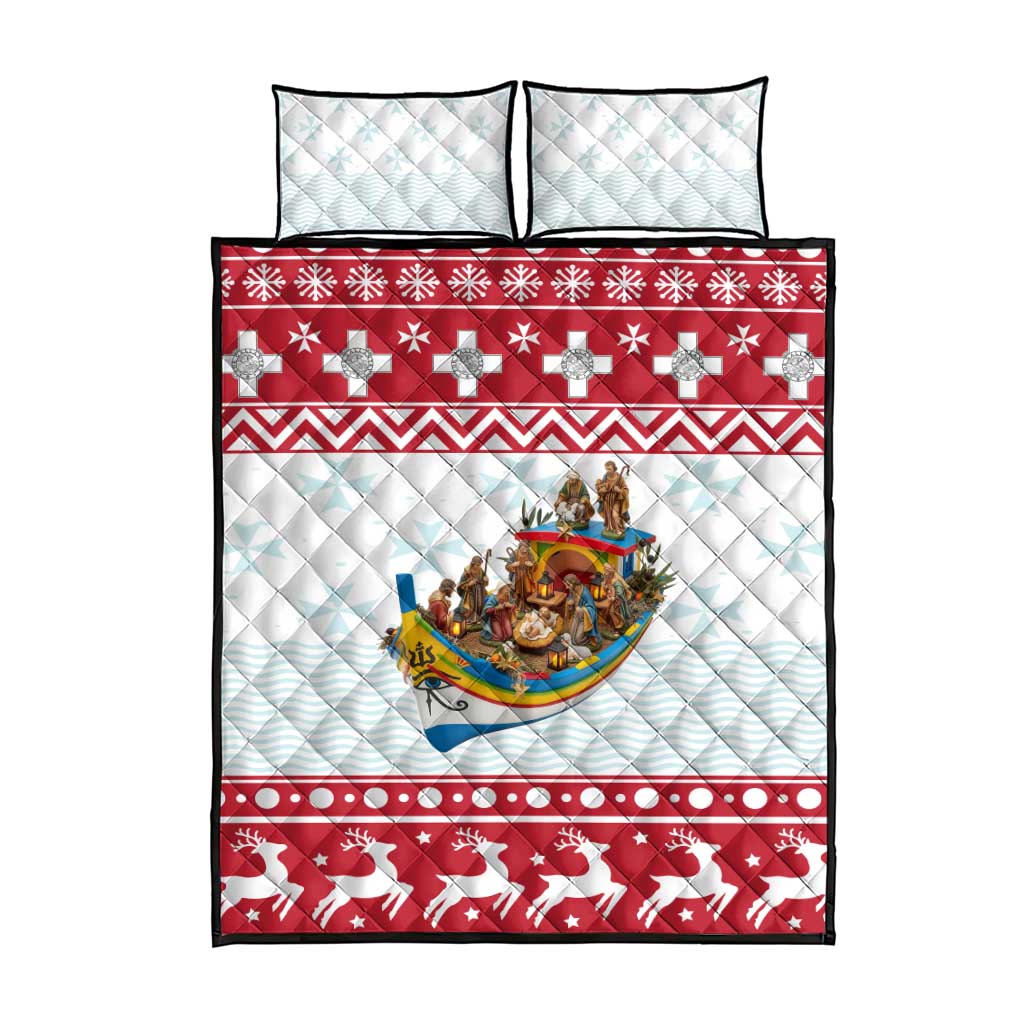 Malta Christmas Quilt Bed Set Presepju Nativity Scene on Luzzu Boat - Wonder Print Shop
