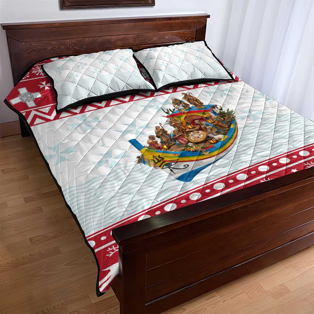 Malta Christmas Quilt Bed Set Presepju Nativity Scene on Luzzu Boat - Wonder Print Shop