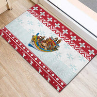 Malta Christmas Rubber Doormat Presepju Nativity Scene on Luzzu Boat - Wonder Print Shop