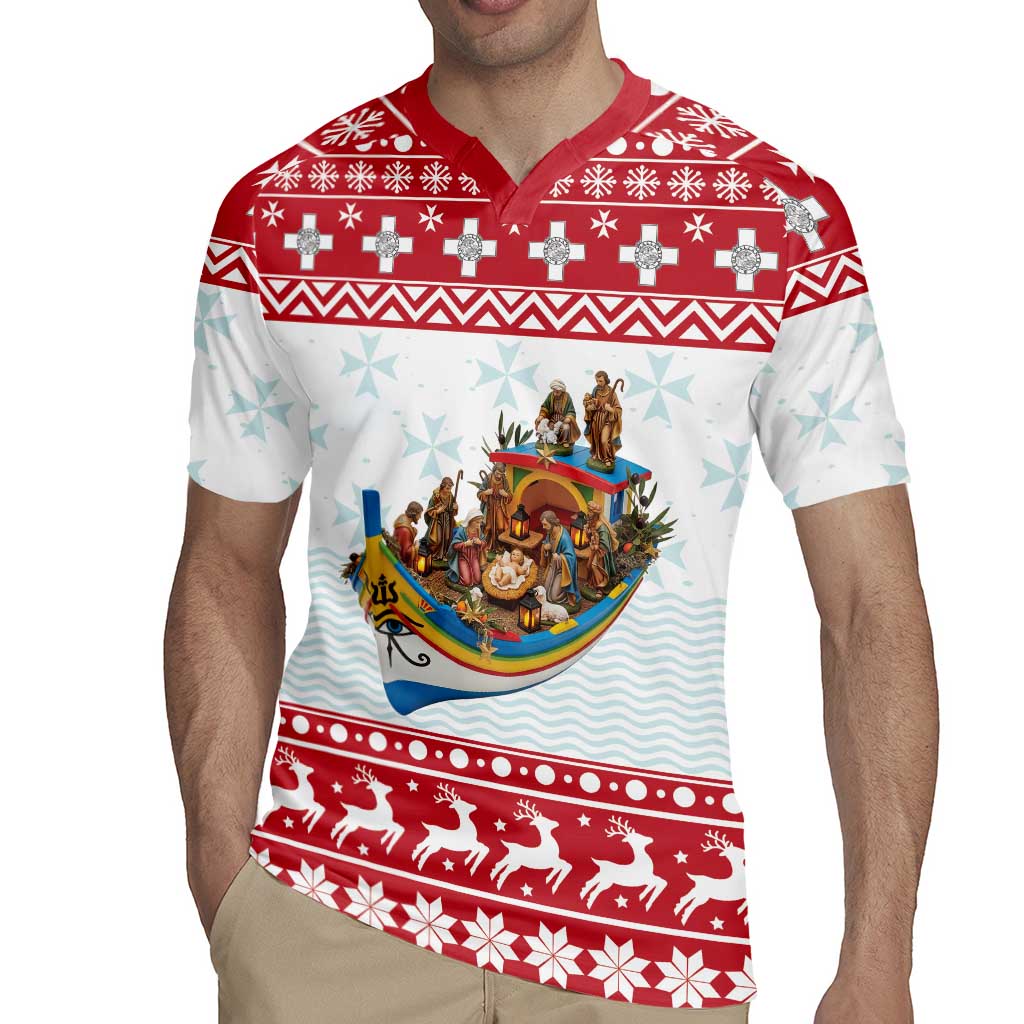Malta Christmas Rugby Jersey Presepju Nativity Scene on Luzzu Boat - Wonder Print Shop