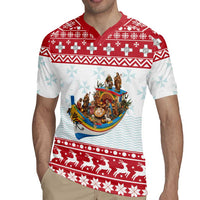 Malta Christmas Rugby Jersey Presepju Nativity Scene on Luzzu Boat - Wonder Print Shop