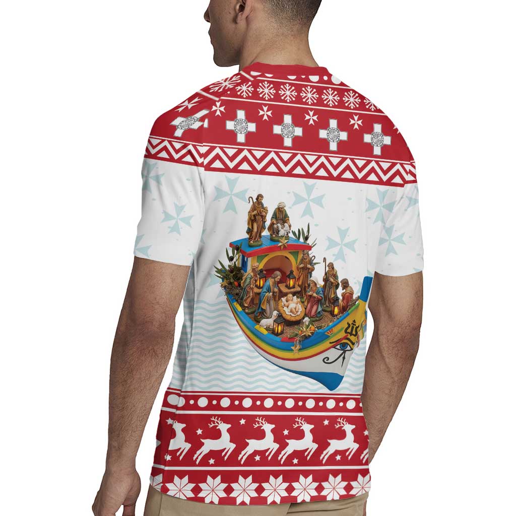 Malta Christmas Rugby Jersey Presepju Nativity Scene on Luzzu Boat - Wonder Print Shop
