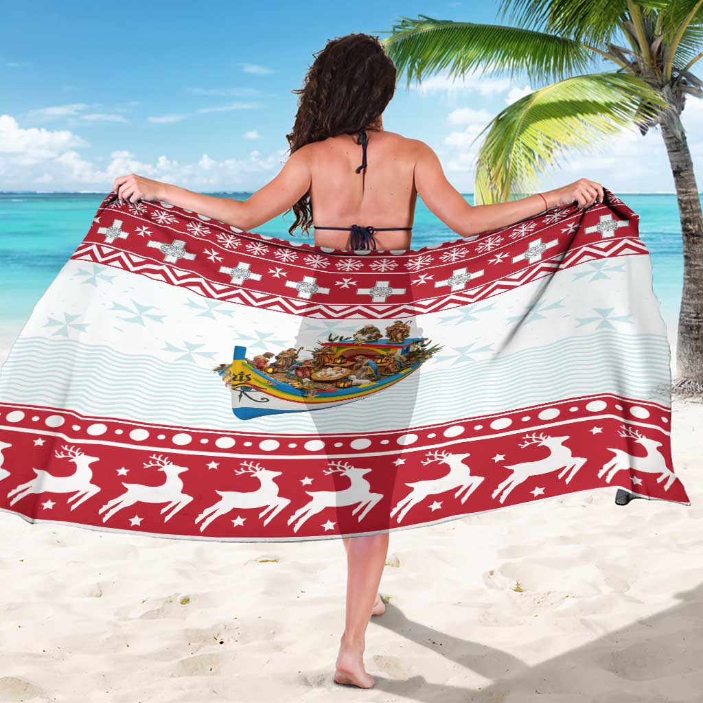 Malta Christmas Sarong Presepju Nativity Scene on Luzzu Boat - Wonder Print Shop