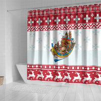 Malta Christmas Shower Curtain Presepju Nativity Scene on Luzzu Boat - Wonder Print Shop