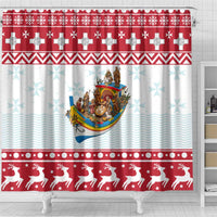 Malta Christmas Shower Curtain Presepju Nativity Scene on Luzzu Boat - Wonder Print Shop