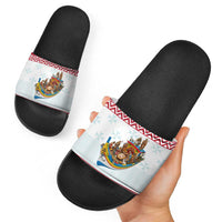 Malta Christmas Slide Sandals Presepju Nativity Scene on Luzzu Boat - Wonder Print Shop