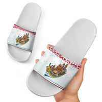 Malta Christmas Slide Sandals Presepju Nativity Scene on Luzzu Boat - Wonder Print Shop