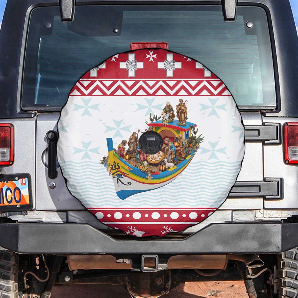 Malta Christmas Spare Tire Cover Presepju Nativity Scene on Luzzu Boat - Wonder Print Shop