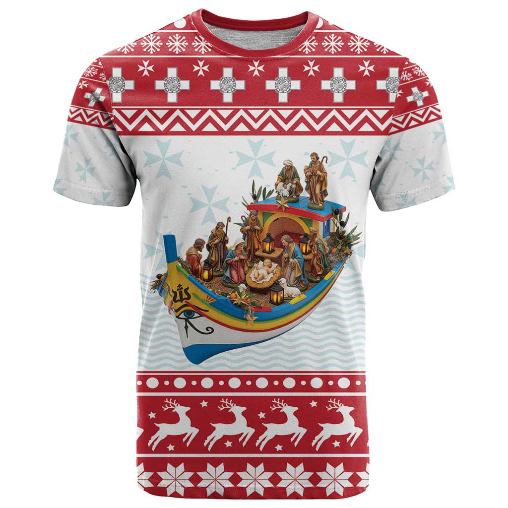 Malta Christmas T Shirt Presepju Nativity Scene on Luzzu Boat - Wonder Print Shop