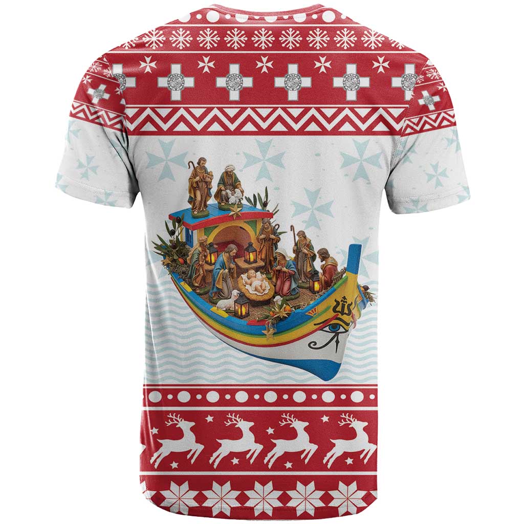 Malta Christmas T Shirt Presepju Nativity Scene on Luzzu Boat - Wonder Print Shop