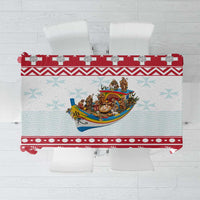 Malta Christmas Tablecloth Presepju Nativity Scene on Luzzu Boat - Wonder Print Shop