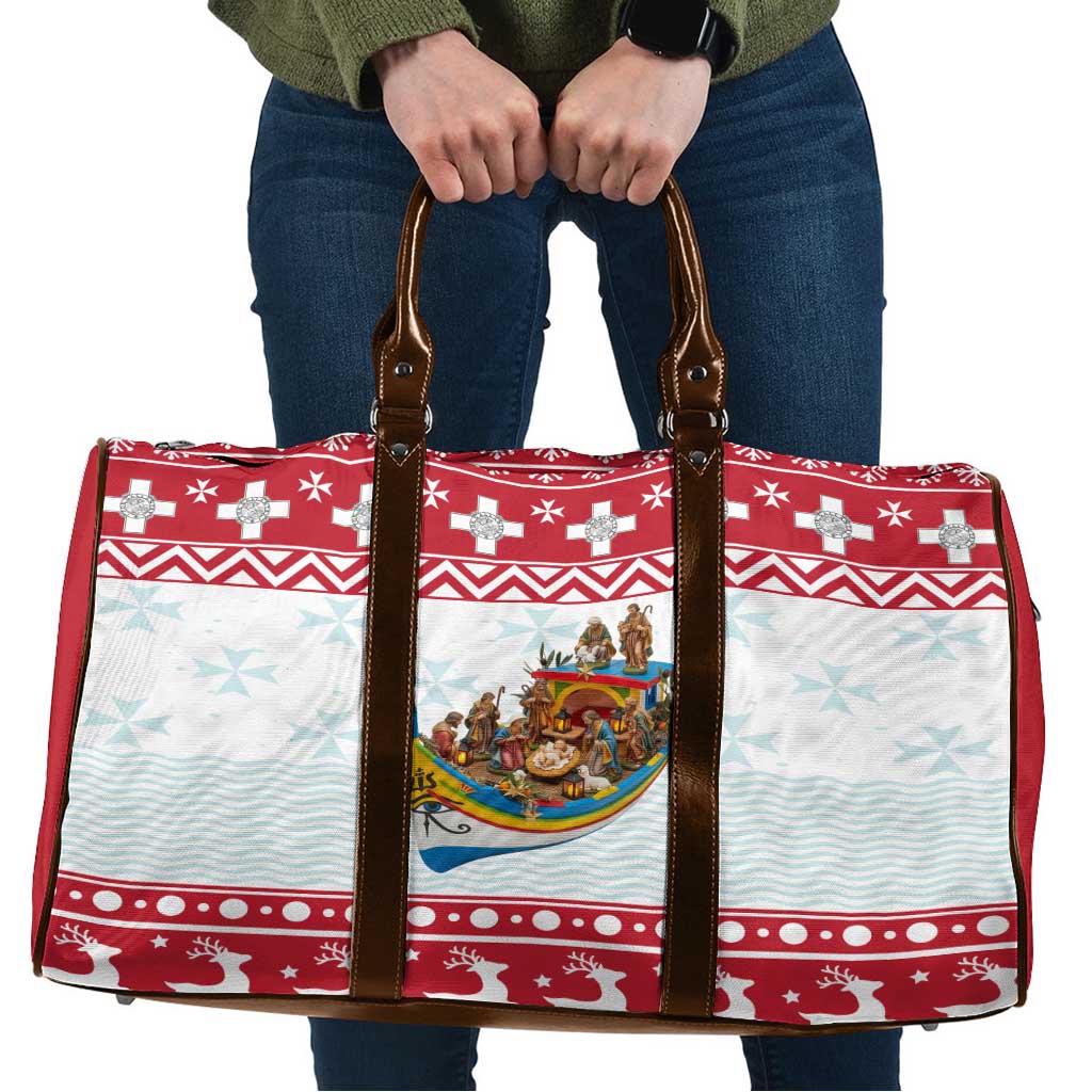Malta Christmas Travel Bag Presepju Nativity Scene on Luzzu Boat - Wonder Print Shop