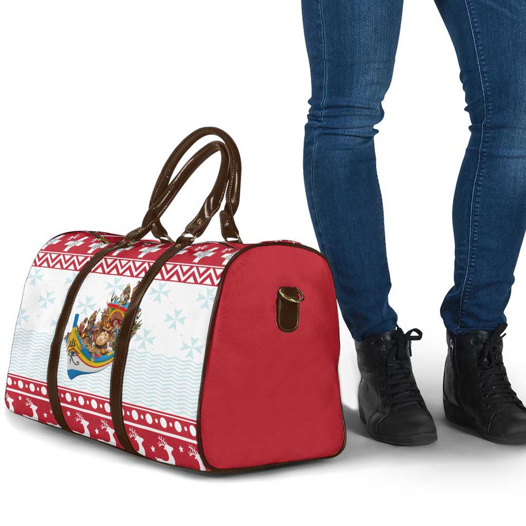 Malta Christmas Travel Bag Presepju Nativity Scene on Luzzu Boat - Wonder Print Shop