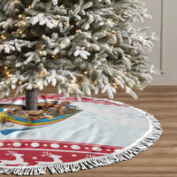 Malta Christmas Tree Skirt Presepju Nativity Scene on Luzzu Boat - Wonder Print Shop