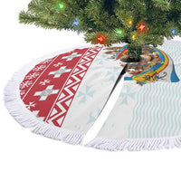 Malta Christmas Tree Skirt Presepju Nativity Scene on Luzzu Boat - Wonder Print Shop