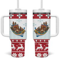Malta Christmas Tumbler With Handle Presepju Nativity Scene on Luzzu Boat - Wonder Print Shop
