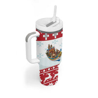 Malta Christmas Tumbler With Handle Presepju Nativity Scene on Luzzu Boat - Wonder Print Shop