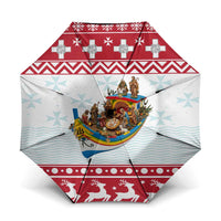 Malta Christmas Umbrella Presepju Nativity Scene on Luzzu Boat - Wonder Print Shop