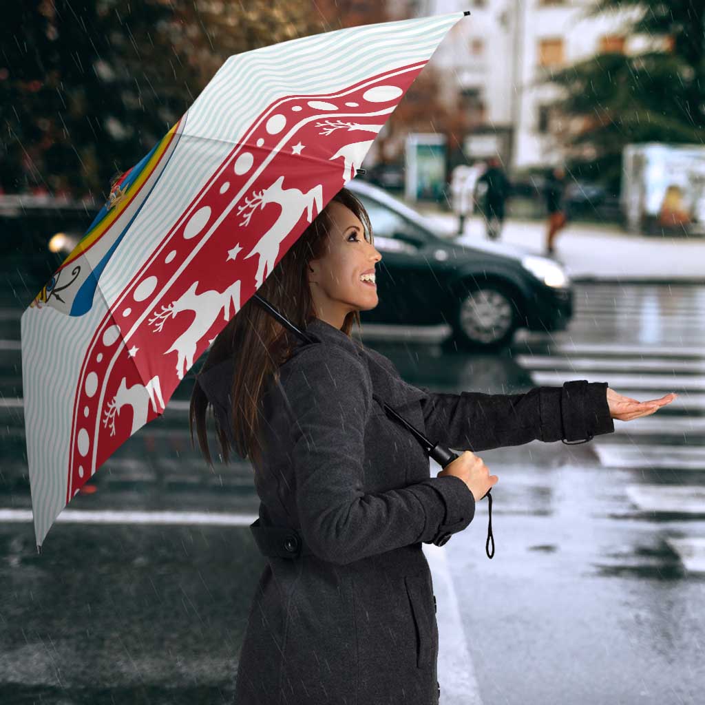 Malta Christmas Umbrella Presepju Nativity Scene on Luzzu Boat - Wonder Print Shop