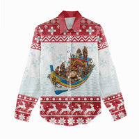 Malta Christmas Women Casual Shirt Presepju Nativity Scene on Luzzu Boat - Wonder Print Shop
