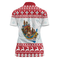 Malta Christmas Women Polo Shirt Presepju Nativity Scene on Luzzu Boat - Wonder Print Shop