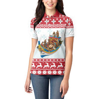 Malta Christmas Women Polo Shirt Presepju Nativity Scene on Luzzu Boat - Wonder Print Shop