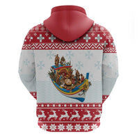 Malta Christmas Zip Hoodie Presepju Nativity Scene on Luzzu Boat - Wonder Print Shop
