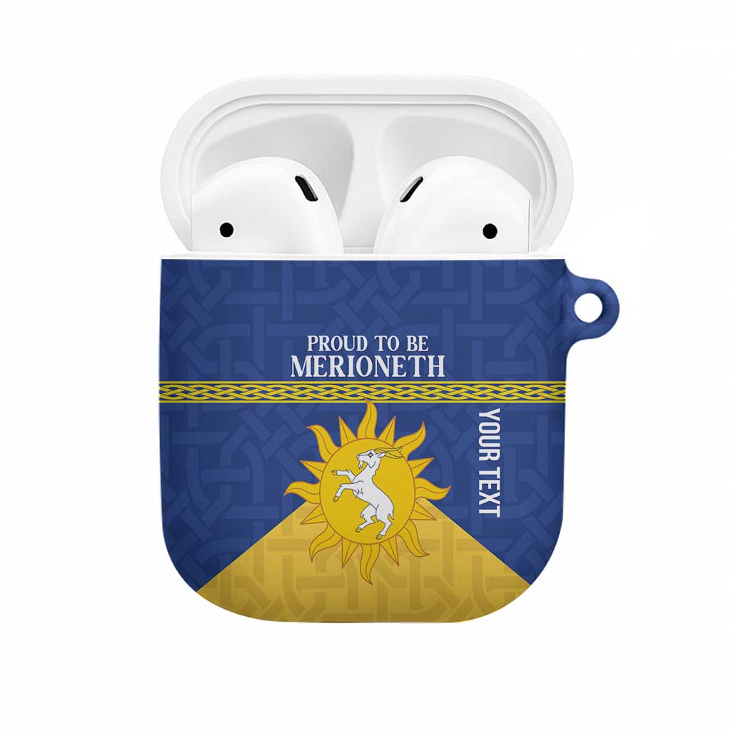 Personalized Merionethshire Wales AirPods Case Celtic Sun and Goat Design - Wonder Print Shop