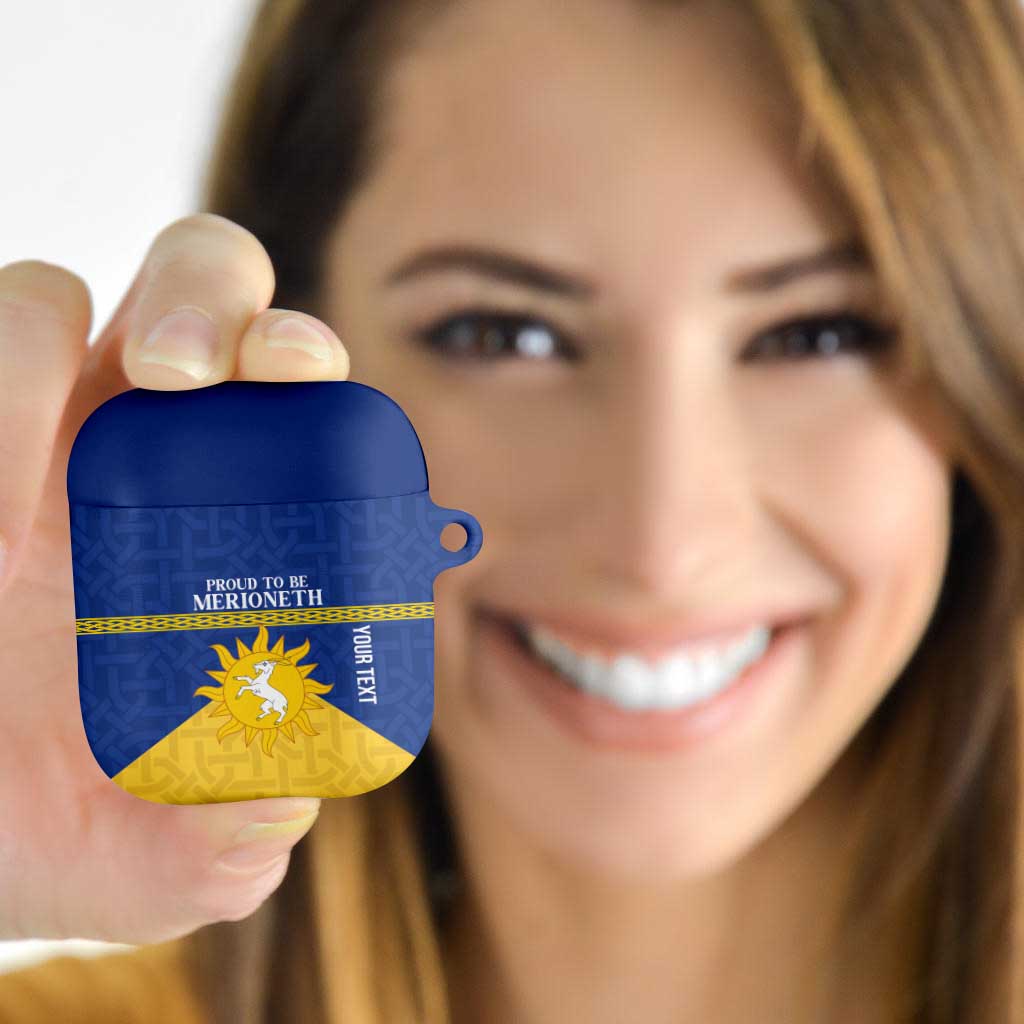 Personalized Merionethshire Wales AirPods Case Celtic Sun and Goat Design - Wonder Print Shop