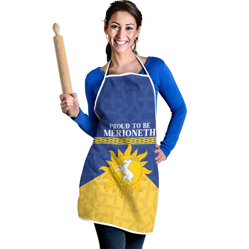 Personalized Merionethshire Wales Apron Celtic Sun and Goat Design - Wonder Print Shop