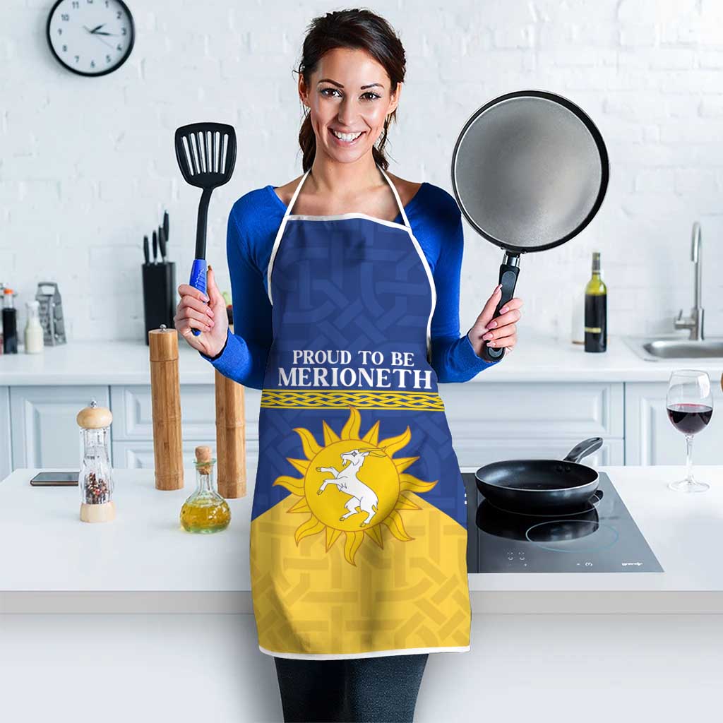Personalized Merionethshire Wales Apron Celtic Sun and Goat Design - Wonder Print Shop