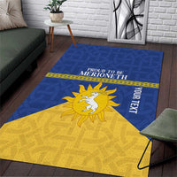 Personalized Merionethshire Wales Area Rug Celtic Sun and Goat Design - Wonder Print Shop