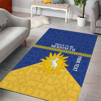 Personalized Merionethshire Wales Area Rug Celtic Sun and Goat Design - Wonder Print Shop