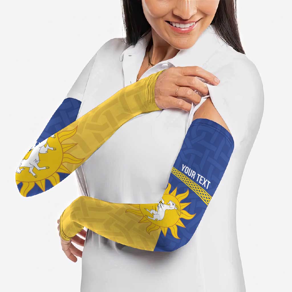 Personalized Merionethshire Wales Arm Sleeves Celtic Sun and Goat Design - Wonder Print Shop