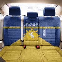 Personalized Merionethshire Wales Back Car Seat Cover Celtic Sun and Goat Design - Wonder Print Shop