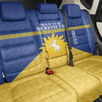 Personalized Merionethshire Wales Back Car Seat Cover Celtic Sun and Goat Design - Wonder Print Shop