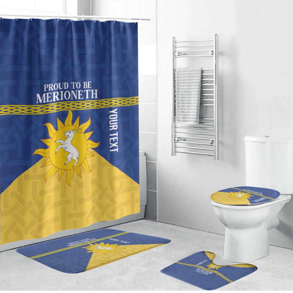 Personalized Merionethshire Wales Bathroom Set Celtic Sun and Goat Design - Wonder Print Shop