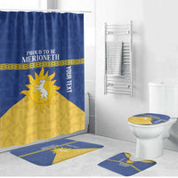 Personalized Merionethshire Wales Bathroom Set Celtic Sun and Goat Design - Wonder Print Shop