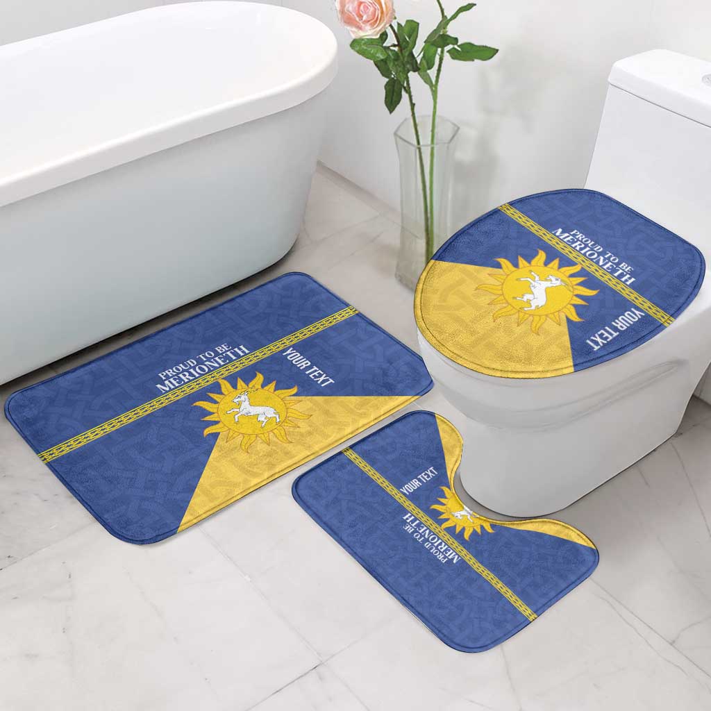 Personalized Merionethshire Wales Bathroom Set Celtic Sun and Goat Design - Wonder Print Shop