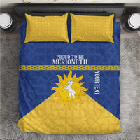 Personalized Merionethshire Wales Bedding Set Celtic Sun and Goat Design - Wonder Print Shop