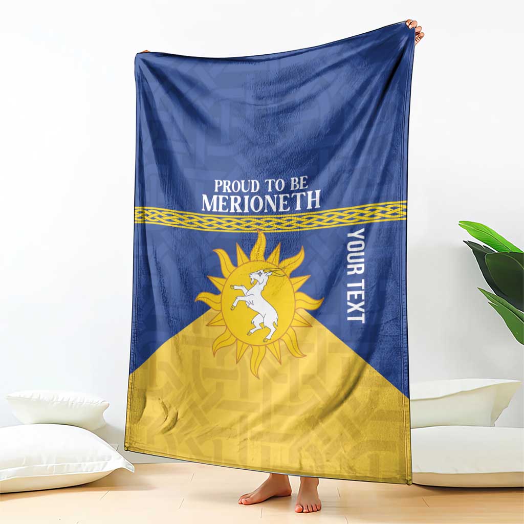 Personalized Merionethshire Wales Blanket Celtic Sun and Goat Design - Wonder Print Shop