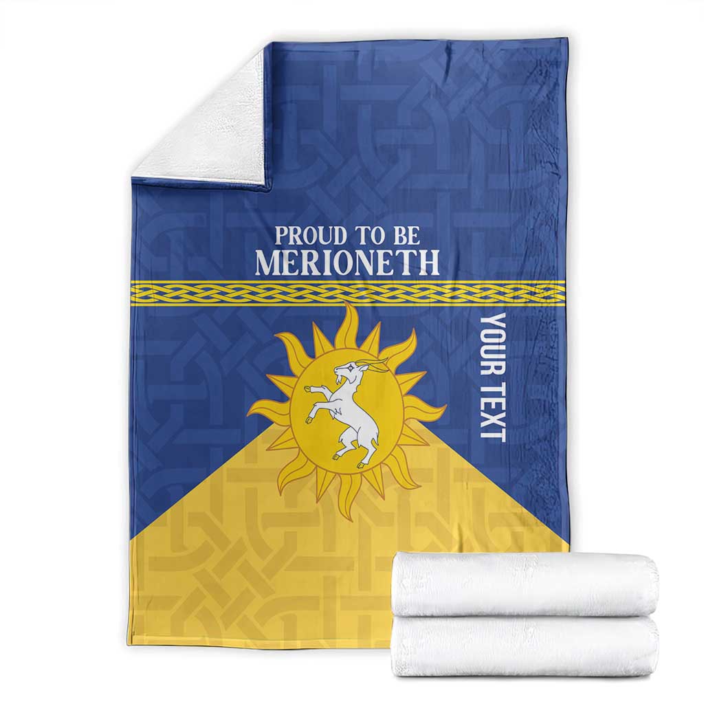 Personalized Merionethshire Wales Blanket Celtic Sun and Goat Design - Wonder Print Shop