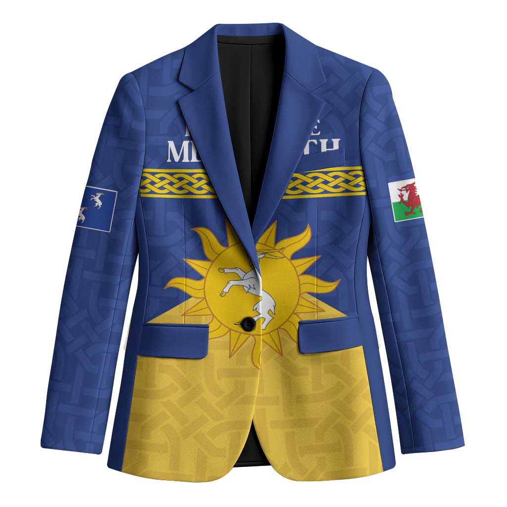 Personalized Merionethshire Wales Blazer Celtic Sun and Goat Design - Wonder Print Shop