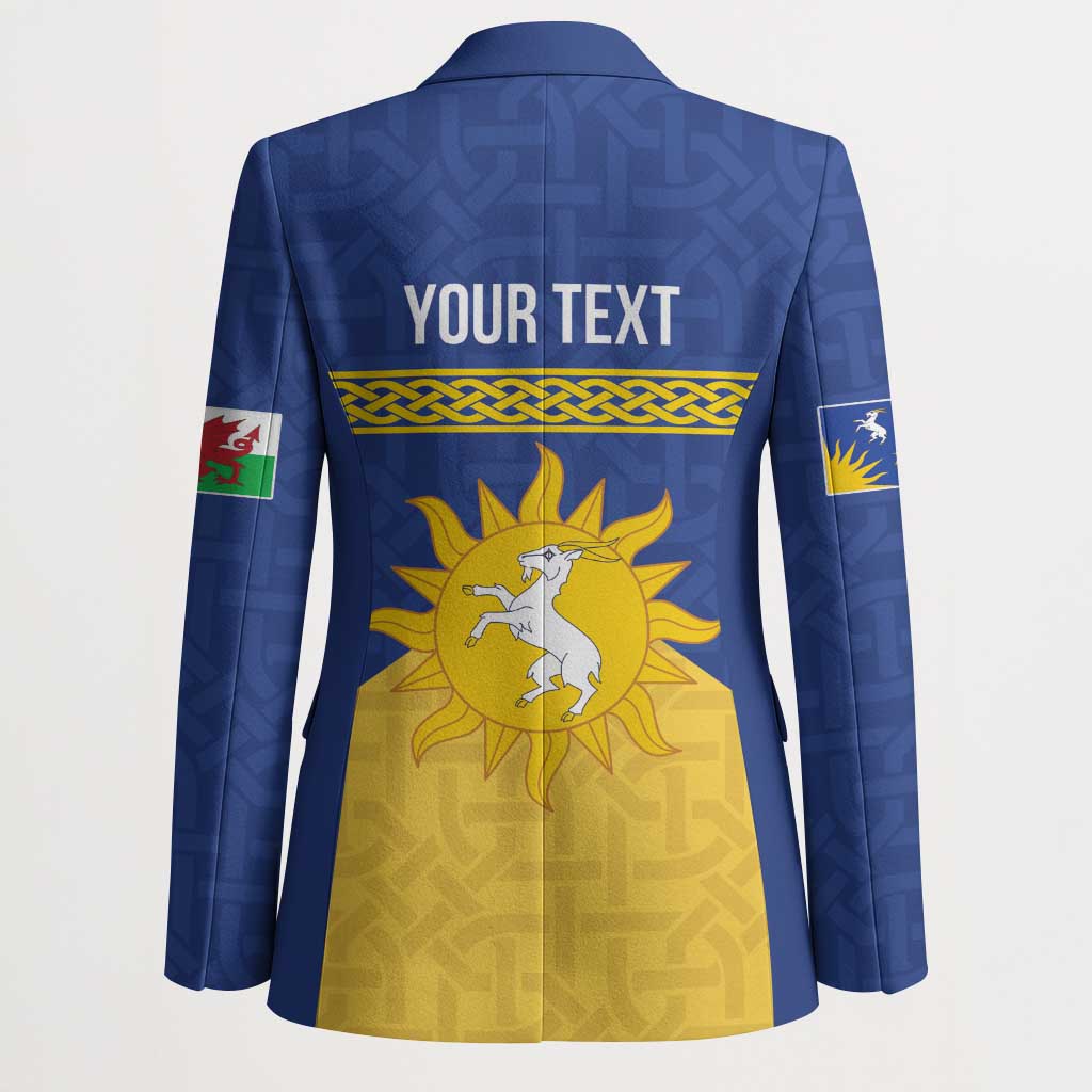 Personalized Merionethshire Wales Blazer Celtic Sun and Goat Design - Wonder Print Shop