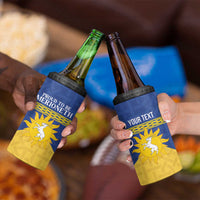 Personalized Merionethshire Wales 4 in 1 Can Cooler Tumbler Celtic Sun and Goat Design - Wonder Print Shop