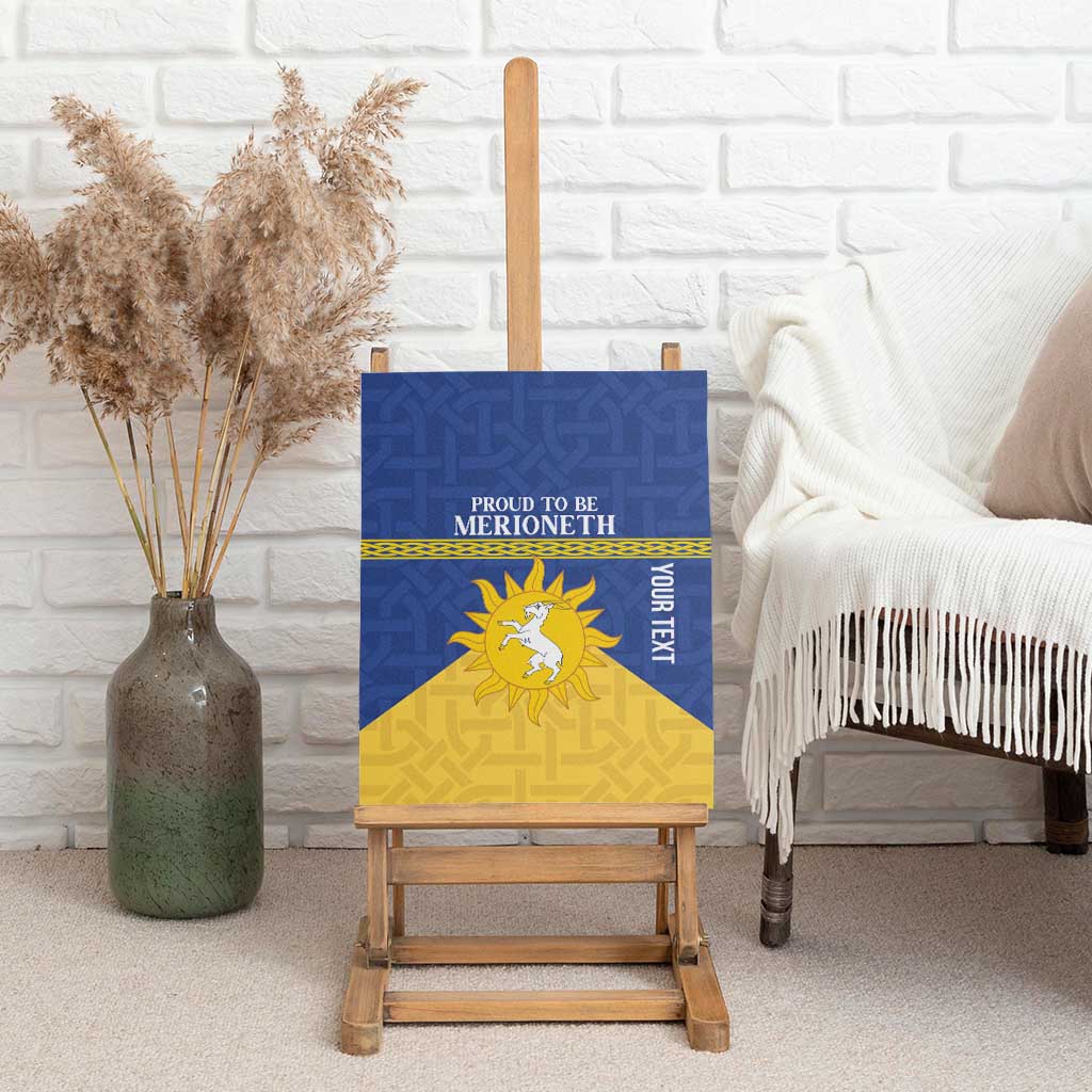 Personalized Merionethshire Wales Canvas Wall Art Celtic Sun and Goat Design - Wonder Print Shop